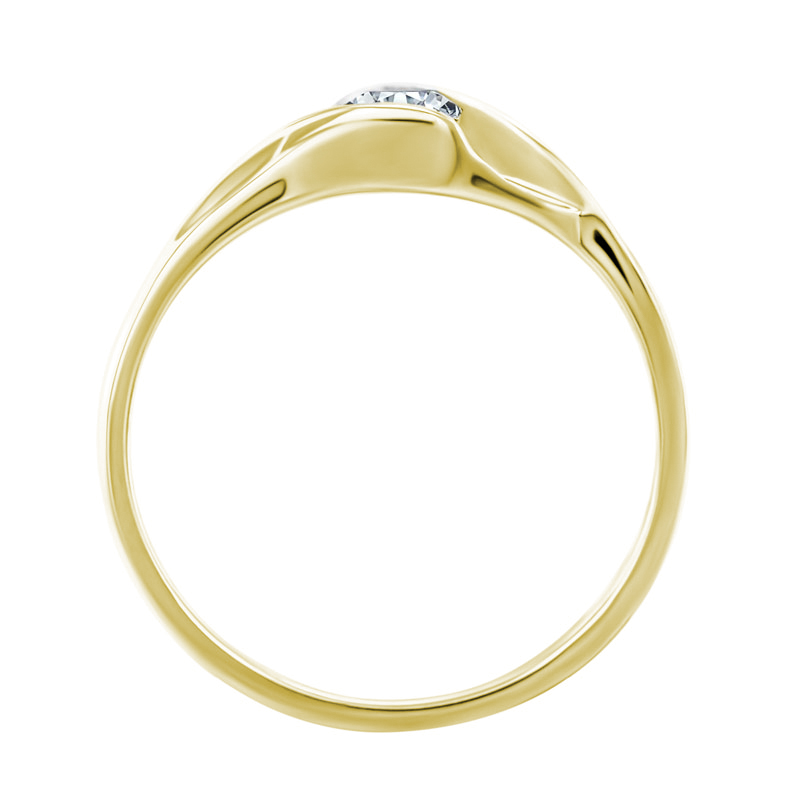 zlatý prsteň s diamantom 11283