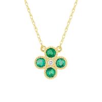 Zlatý smaragdový náhrdelník s diamantom Relle