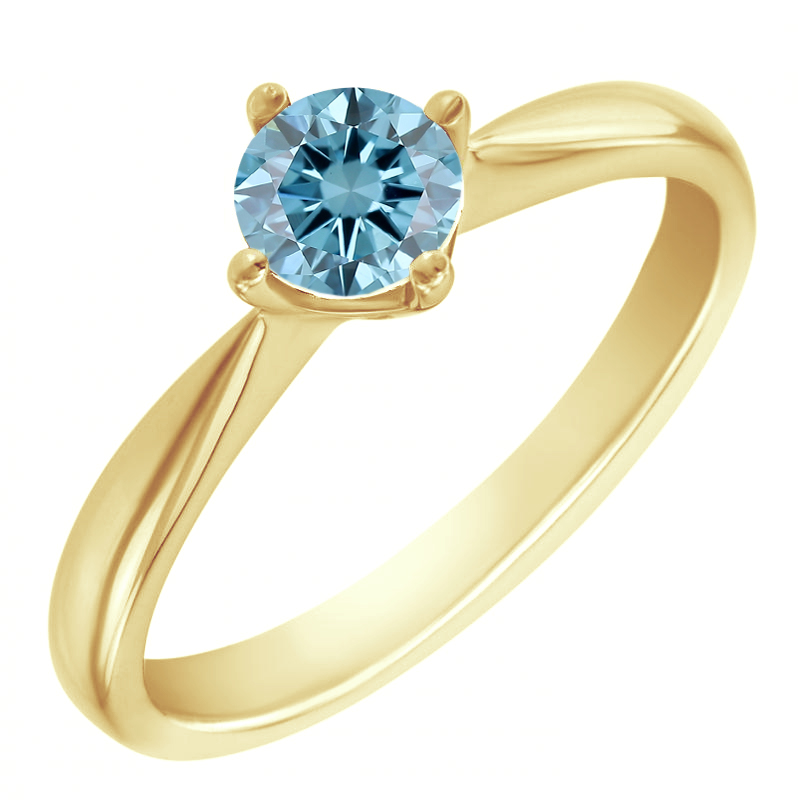 Zásnubný prsteň s certifikovaným fancy blue lab-grown diamantom Maya 113693
