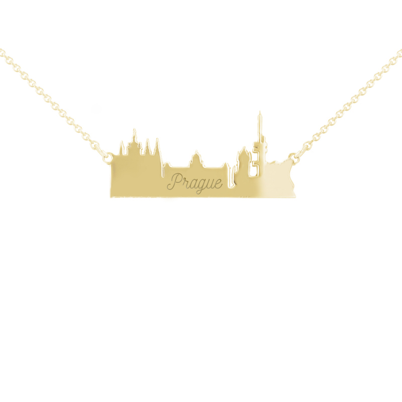 Zlatý či platinový náhrdelník mesta Praha 115143