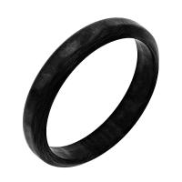 Plochý karbonový snubný prsteň so skosenými hranami Elwira