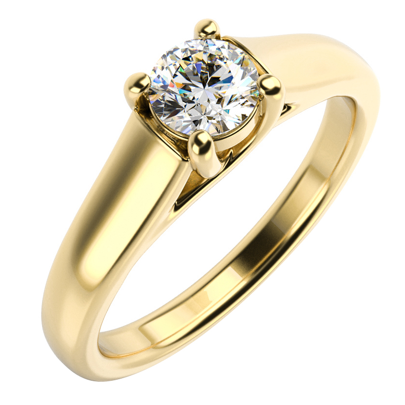 Zlatý diamantový prsteň 12323