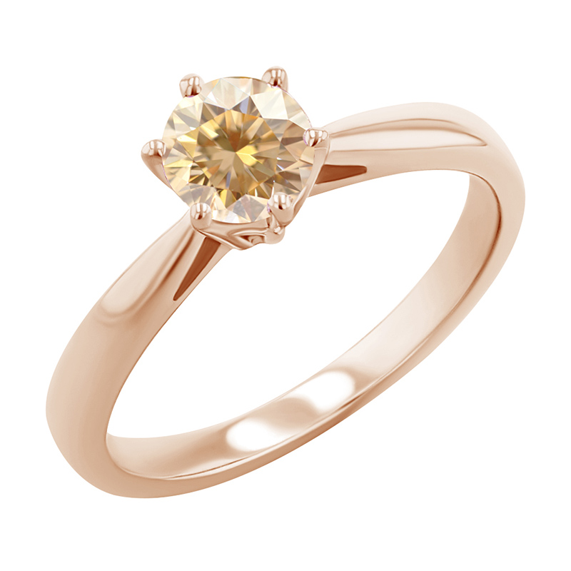 Zásnubný prsteň so champagne diamantom Syllis 124983