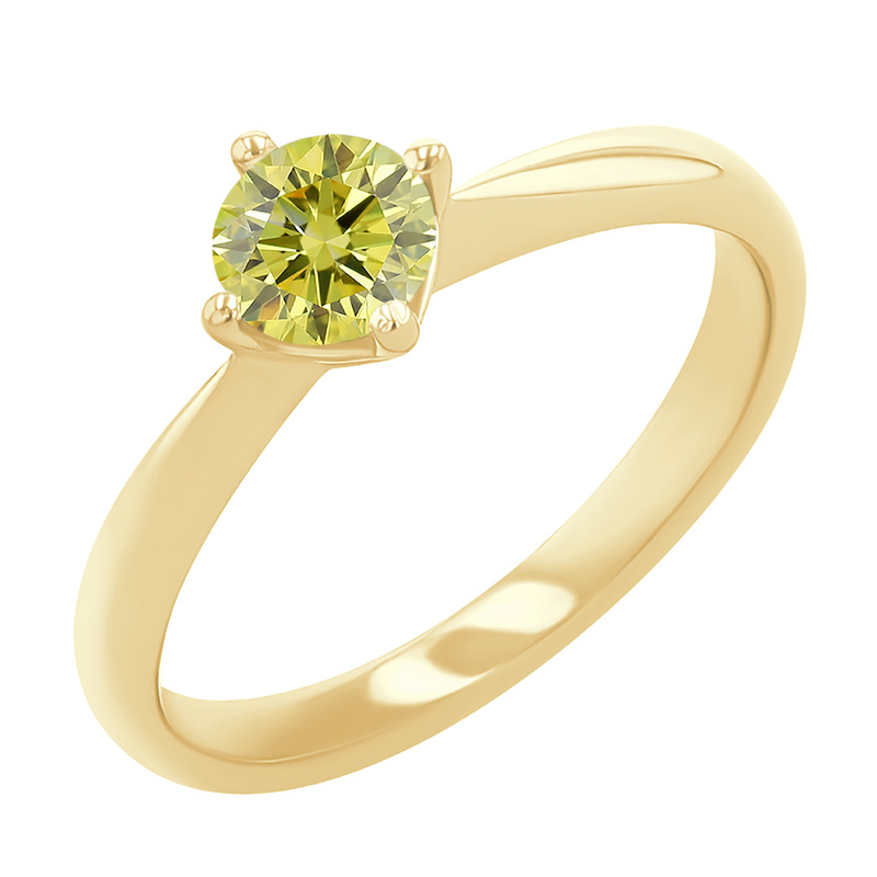 Zásnubný prsteň s certifikovaným fancy yellow lab-grown diamantom Maya 125043