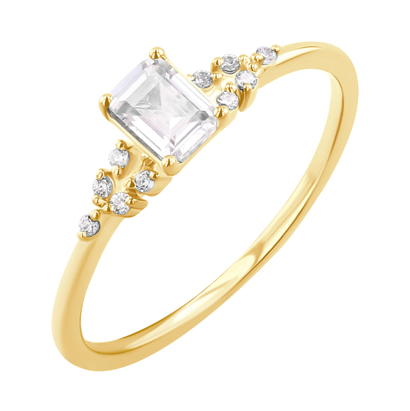 Zásnubný prsteň s emerald diamantom Sade 126503