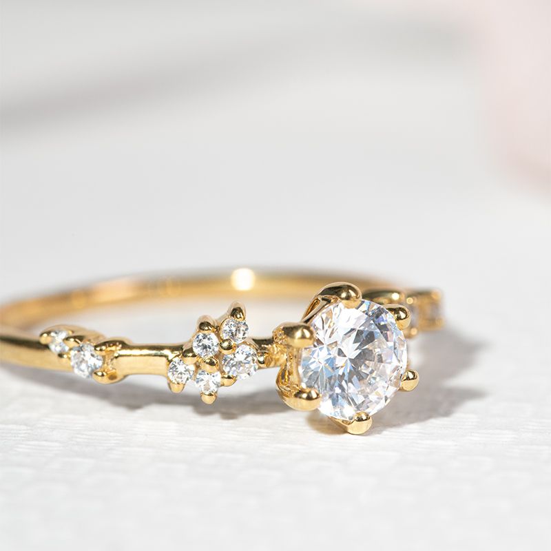 Romantický zásnubný prsteň s lab-grown diamantmi Marita 126713