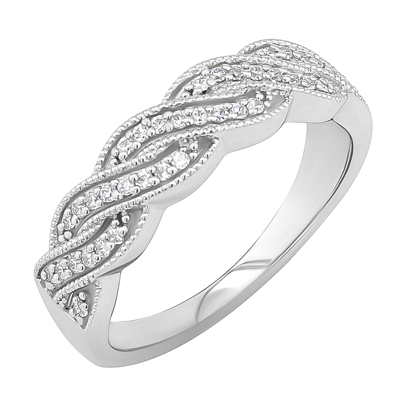 Prepletený prsteň s lab-grown diamantmi Kendal