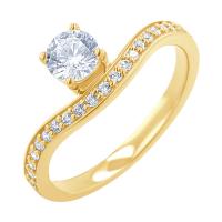 Atypický zásnubný prsteň s lab-grown diamantmi Clea