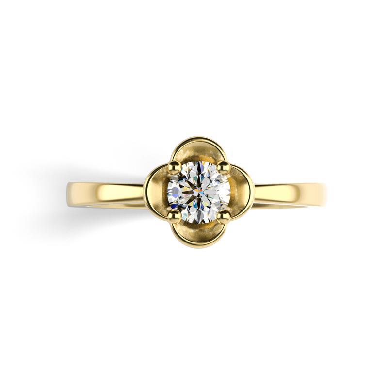 Zlatý zásnubný prsteň 16083