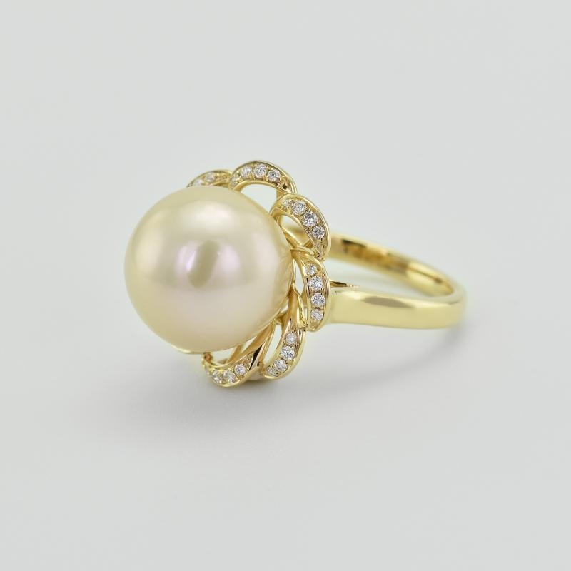Zlatý prsteň s perlou 20433
