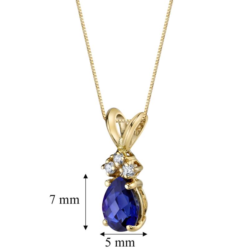 Zlatý náhrdelník so zafírom 20513