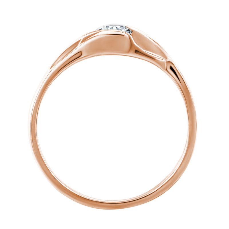 Zlatý prsteň s moissanitom 22003