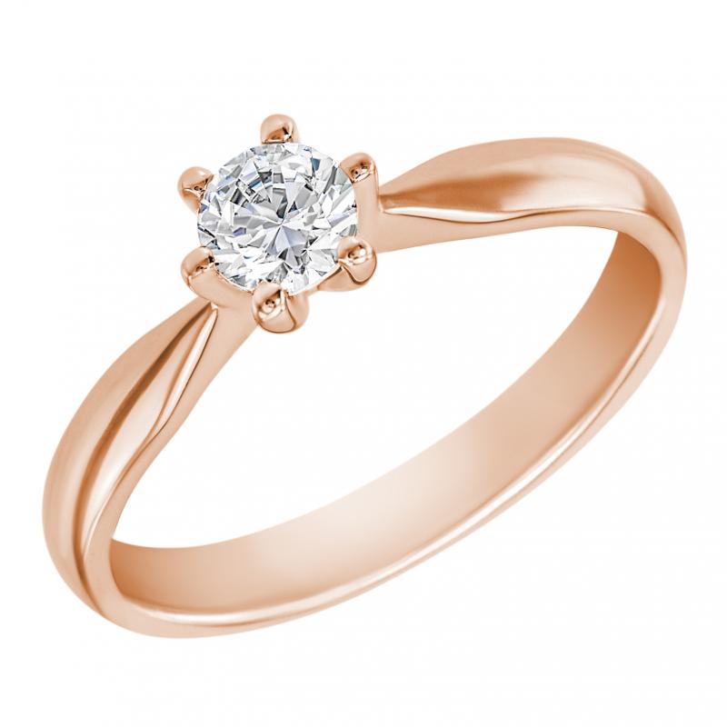 Zlatý zásnubný prsteň Doris 22063