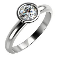 Platinový zásnubný prsteň s diamantom Ozzy