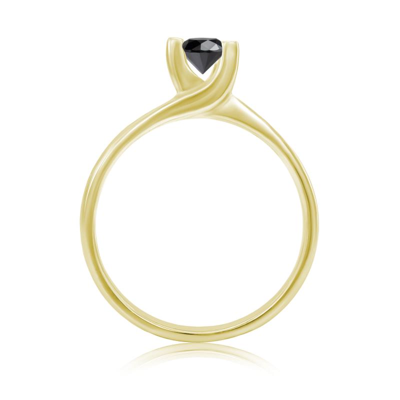 Zásnubný prsteň s čiernym diamantom 27723