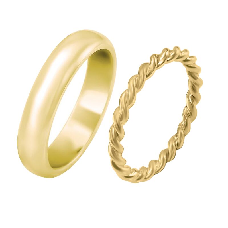 provazovitý prsteň z bielého zlata 28983