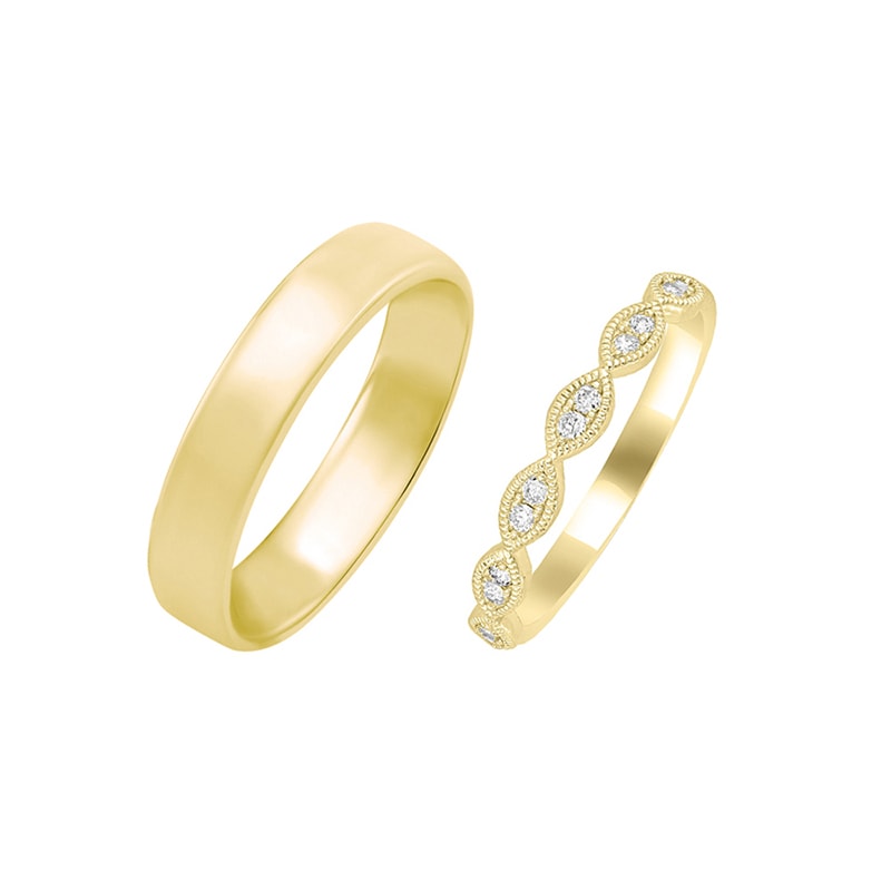 Zlaté vintage snubné prstene 29873