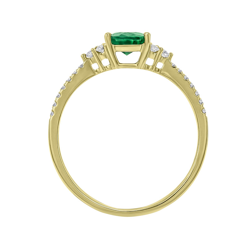 Smaragdový zlatý prsteň 31243