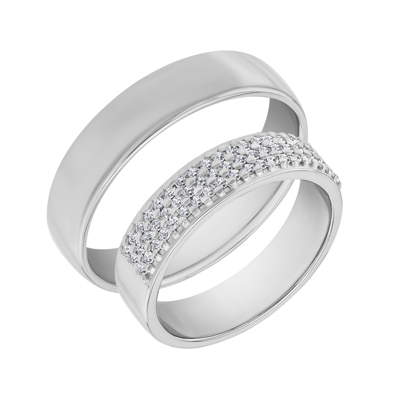 Svadobné prstene zo zlata s diamantmi 33663