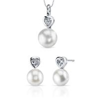 Romantická strieborná kolekcia s perlami a zirkónmi Cecia