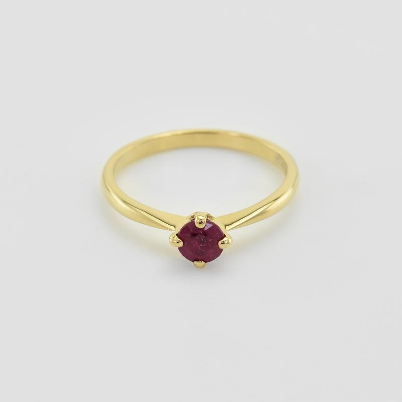 Rubínový prsteň zo zlata 36043