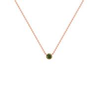 Minimalistický zlatý náhrdelník so zeleným diamantom Gadrina