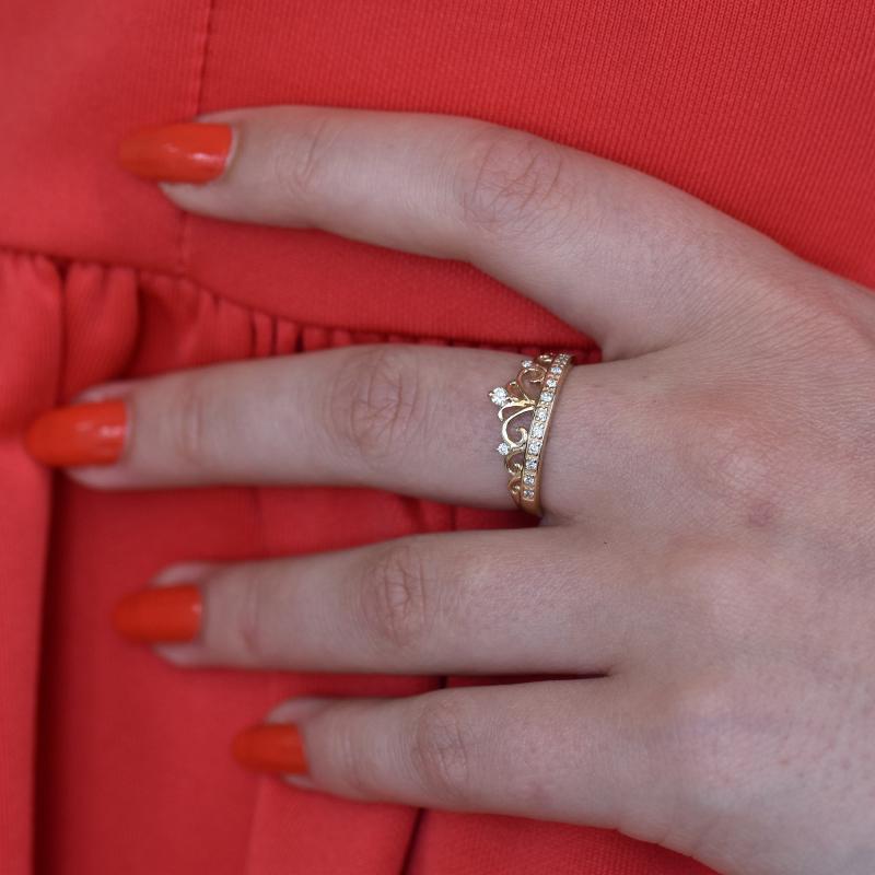 Princeznin zlatý prsteň s diamantmi Alketas 3963