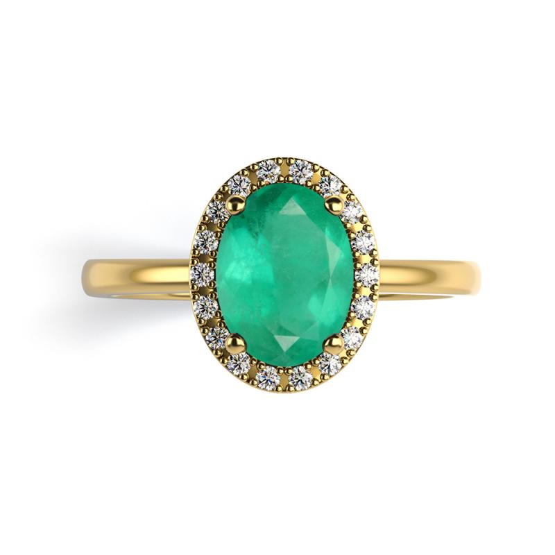 Zásnubný prsteň so smaragdom 40433