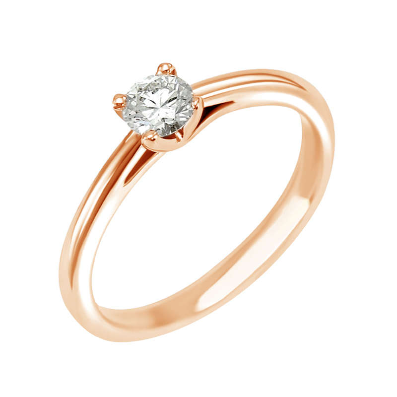 Zlatý zásnubný prsteň s diamantom 4073