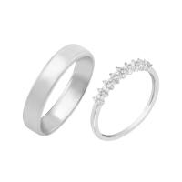 Zlatá eternity obrúčka s diamantmi a komfortný prsteň Tetty