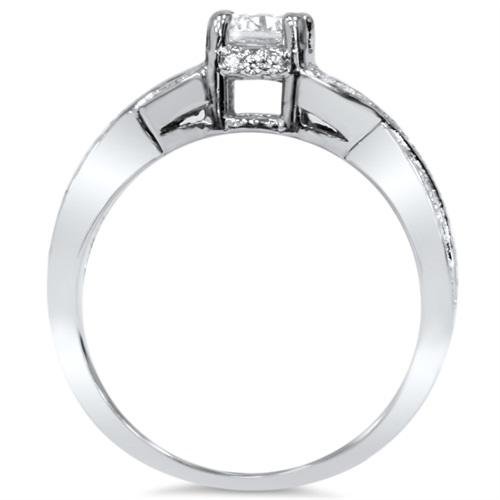 Zásnubný prsteň s diamantmi z bieleho zlata 4453