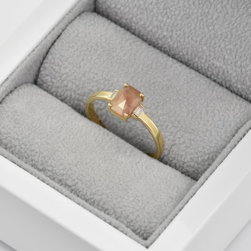 Salt´n´pepper prsten s baguette diamantmi 44743