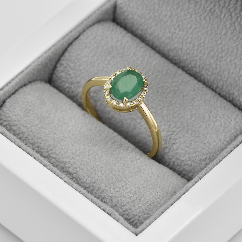 Zásnubný prsteň so smaragdom 45353