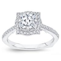 Halo zásnubný prsteň s princess diamantom Moani