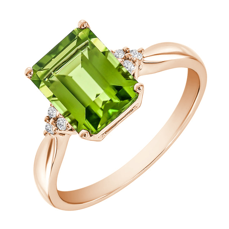 Zlatý prsteň s olivínom 59413