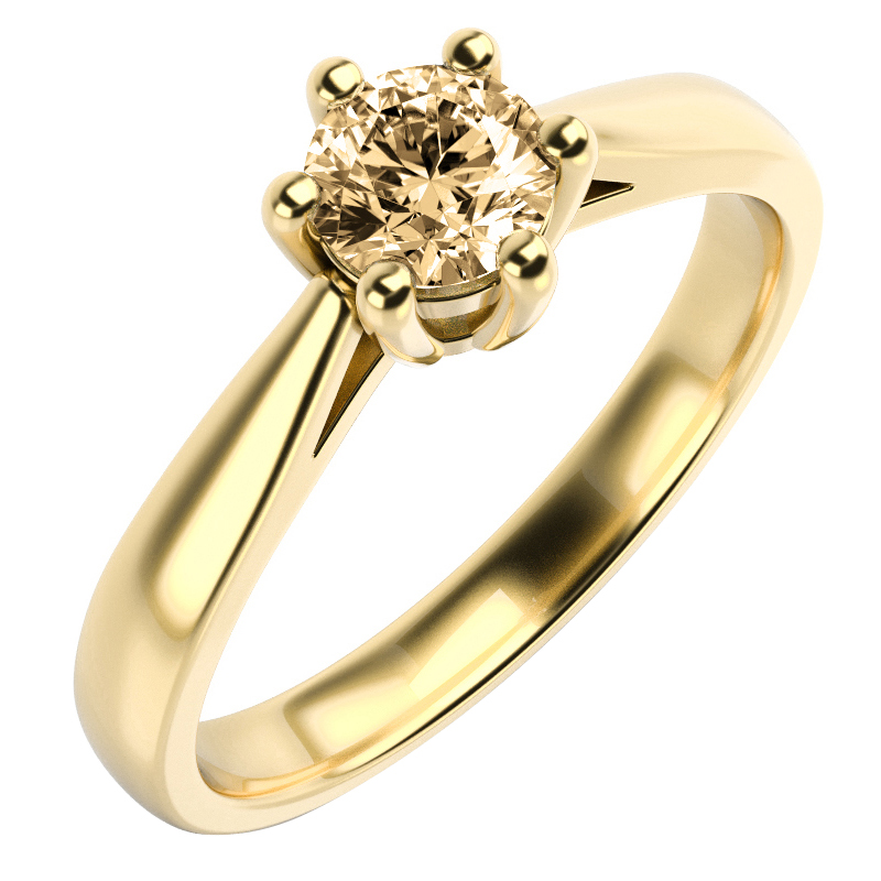 Prsteň zo žltého zlata Hawah