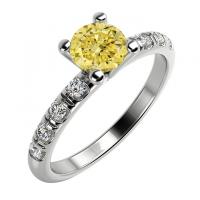 Zásnubný prsteň so žltým diamantom Vonyh