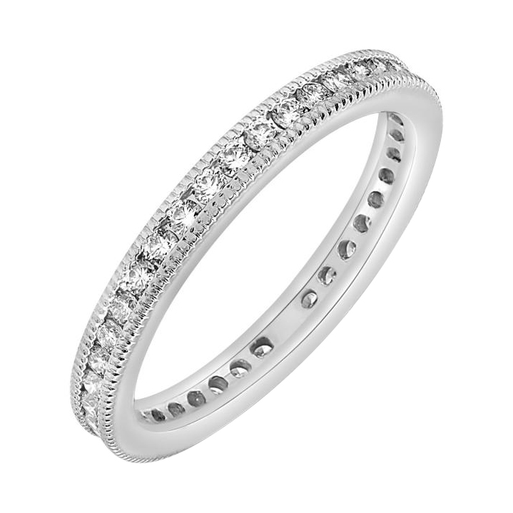 Eternity prsteň s diamantmi a milgrain detailom Ginonie