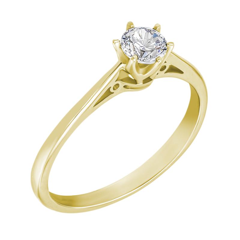 Zásnubný prsteň s diamantom Ornella