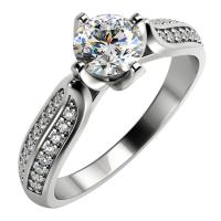 Zásnubný prsteň s lab-grown diamantmi Jutta