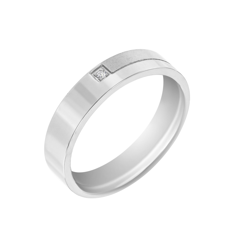 Pánský svadobný prsteň z platiny 76423