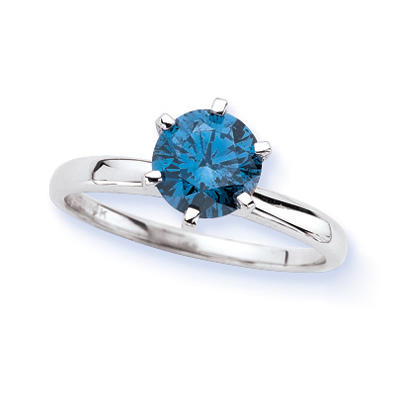 Zlatý prsteň s 0.25ct modrým diamantom Banja
