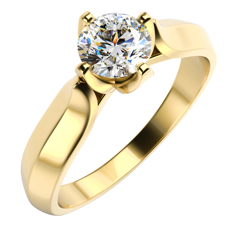 Zásnubný prsteň zo žltého zlata Viven 78653