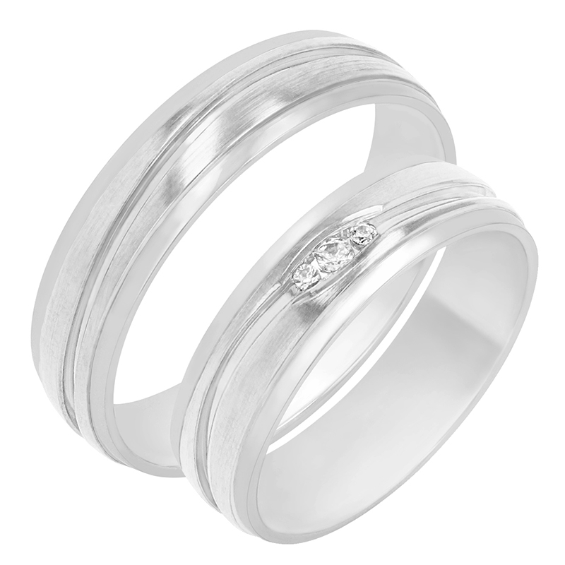 Snubné prstene z bieleho zlata 78793