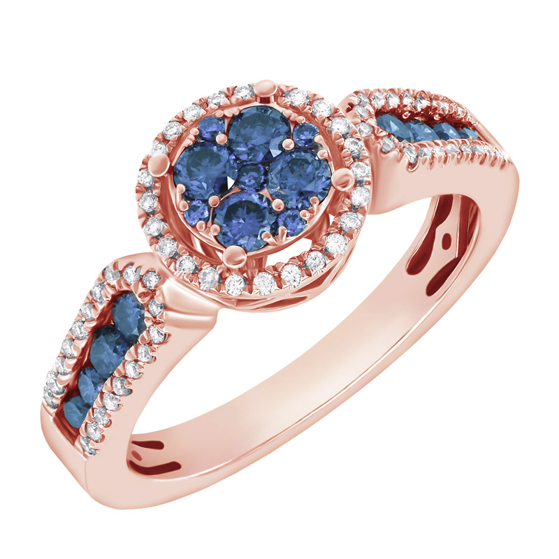 Diamantový prsteň z ružového zlata 79013
