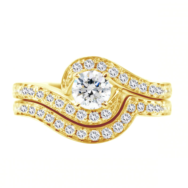 Set zlatých prstenov s diamantmi 79283