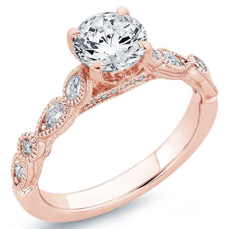 Diamantový prsteň z růžového zlata 79363