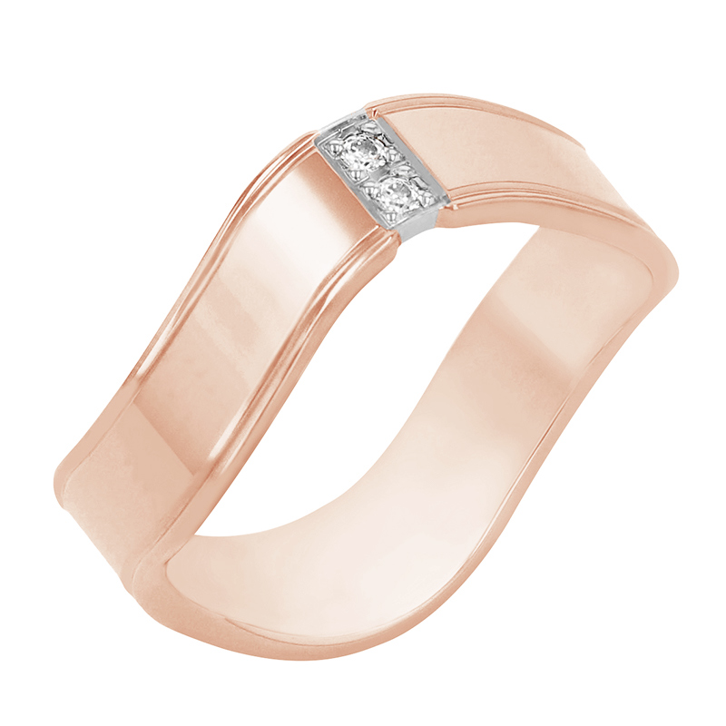 Dámský snubný prsteň z ružového zlata 80153