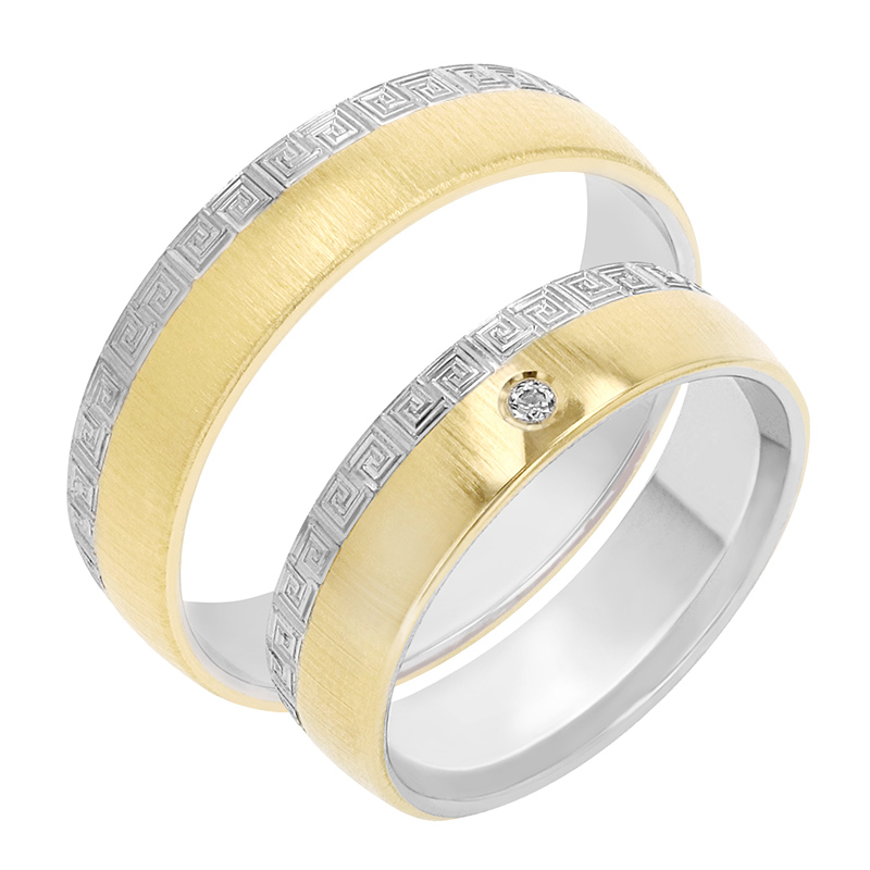 Snubné prstene zo zlata s diamantom