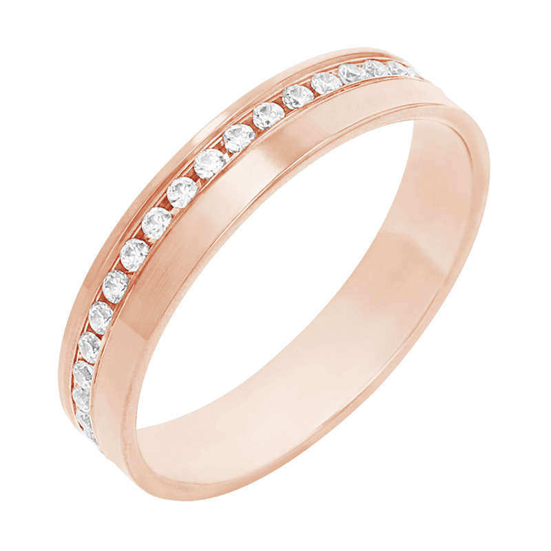 Dámský snubný prsteň z ružového zlata 80353